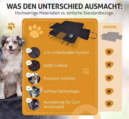 Velunova Rücksitzverlängerung für Hunde – mit festem Boden